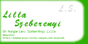 lilla szeberenyi business card
